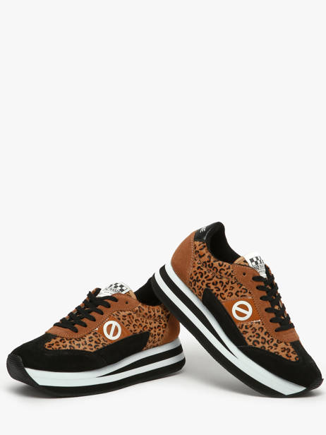 Sneakers Met Platformzool Flex M Jogger Uit Leder No name Bruin accessoires IMHP01KC ander zicht 2